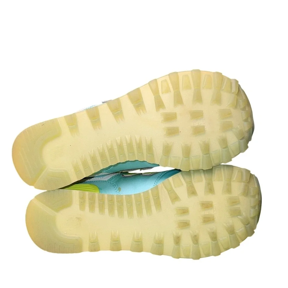 New Balance 574 WL574ILA Womens 8 Teal‎ Neon Yellow Luau Pack Sneakers